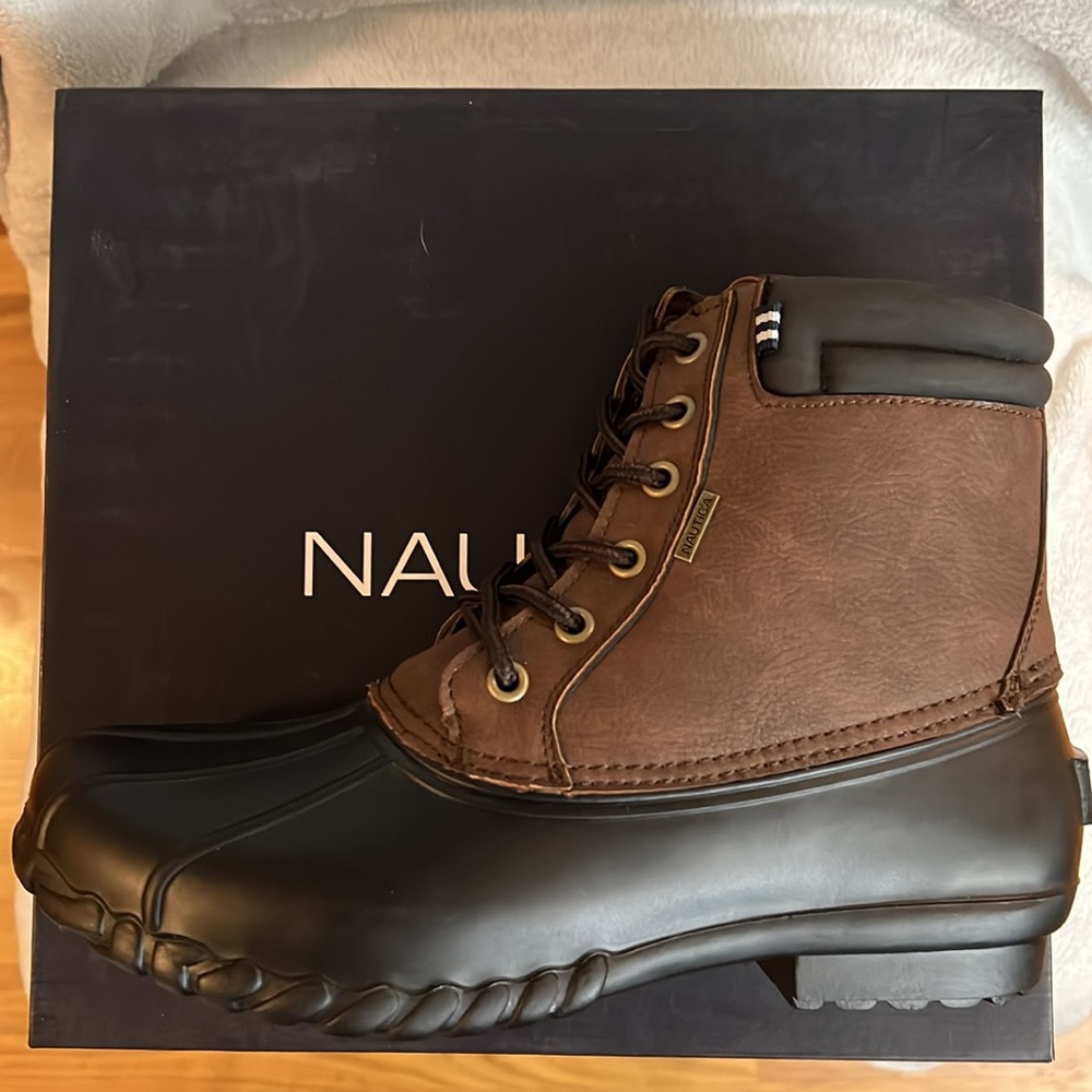 NEW NAUTICA MENS Cold Weather Channing Duck Boots Size 9 (Regular Width) BRN/BLK - Picture 5 of 6